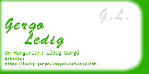 gergo ledig business card